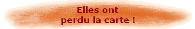 Elles ont 
 perdu la carte !